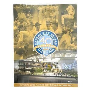 2009 Kansas City Royals 40th Anniversary Commemorative Scorecard Unscored